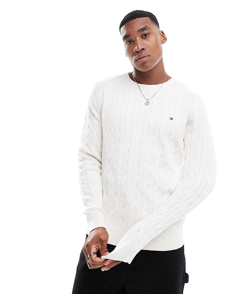 

Белый джемпер классической вязки Tommy Hilfiger