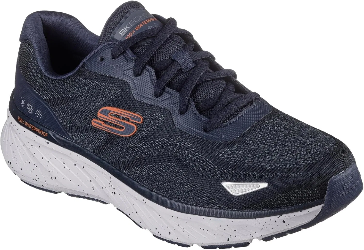Кроссовки Skechers Herren Edgeride Konzo, Navy Mesh Orange Pu — фото 4