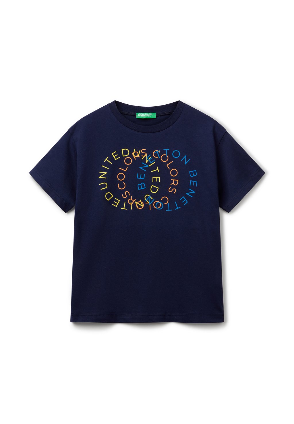 

Футболка с принтом WITH LOGO United Colors of Benetton, синий