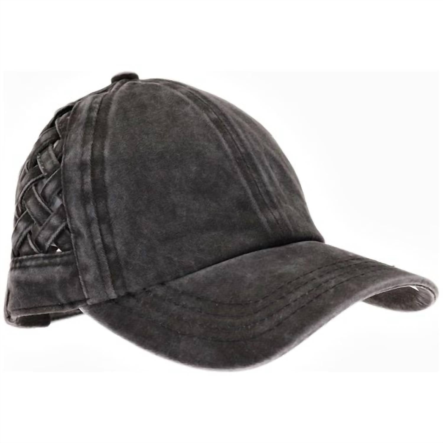 

Плетеная шапка-корзинка с крест-накрест в черном цвете C.C BEANIE