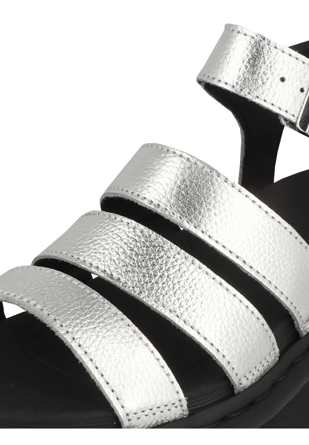 

Босоножки на платформе QUAD Dr. Martens, серебристого цвета