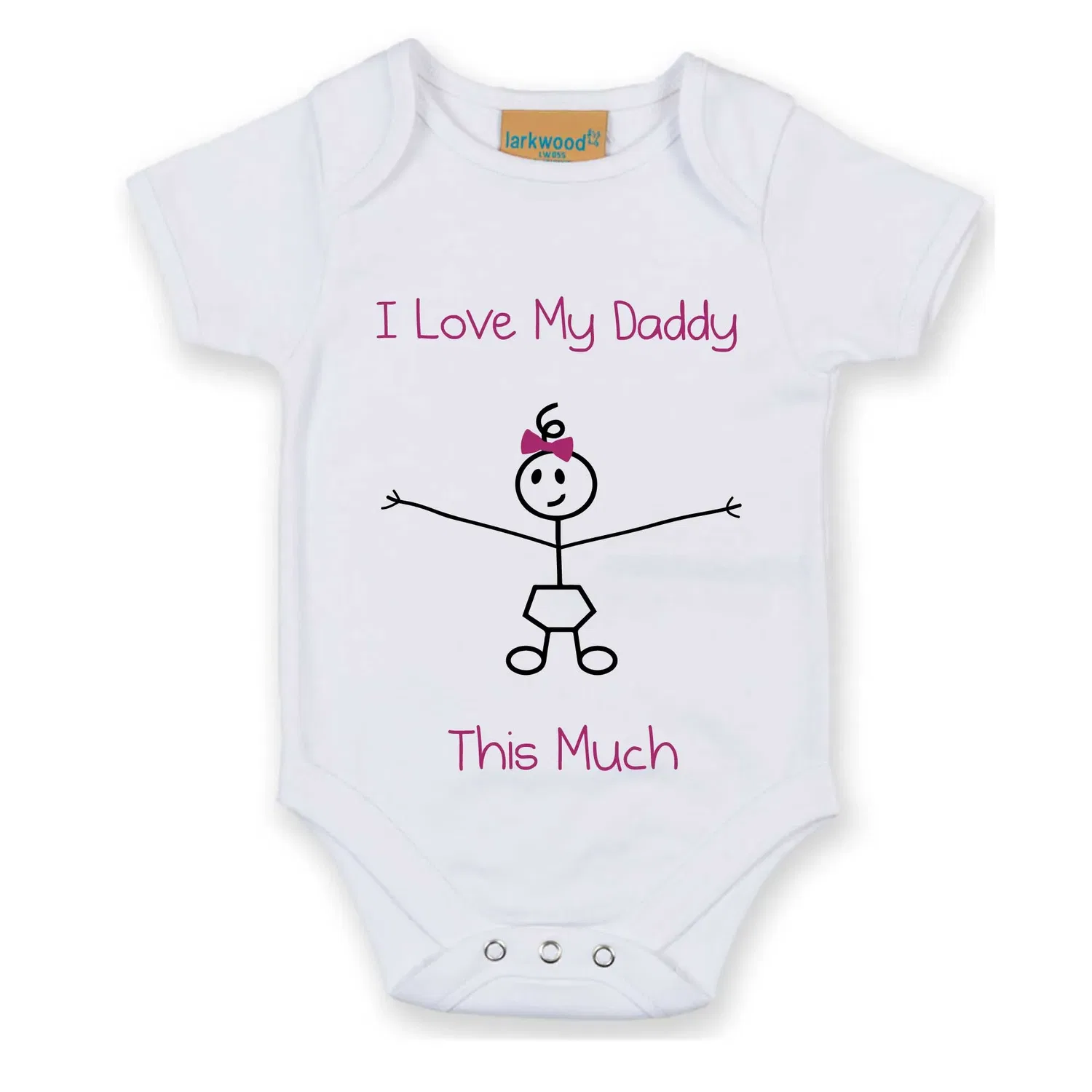 Детский боди с коротким рукавом I Love My Daddy This Much, 60 Second Makeover, белый — фото 3