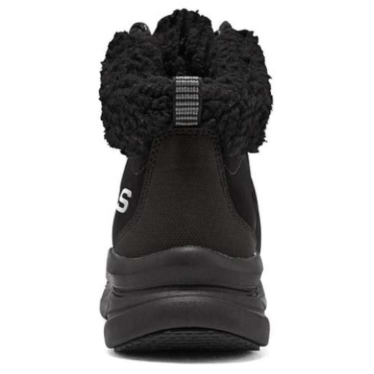 Зимние ботинки Skechers с мехом и логотипом, черный — фото 4
