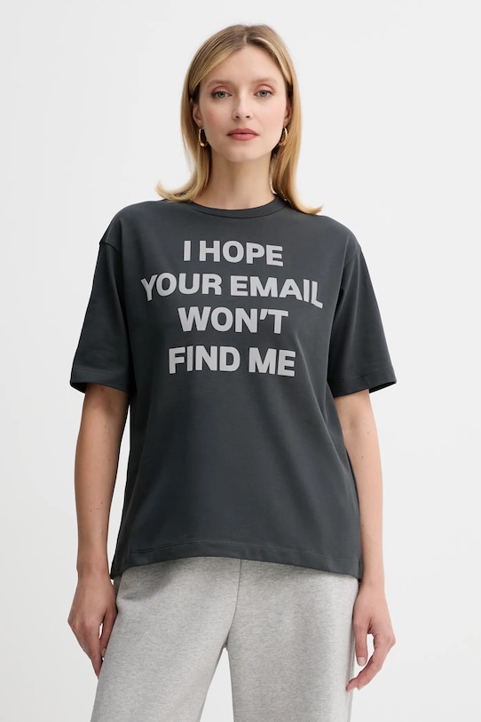 

Хлопковая футболка Max&Co., серый