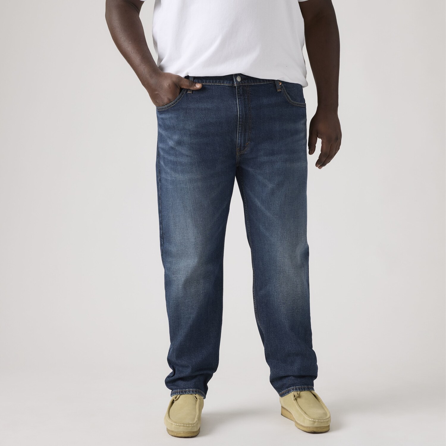 Levi's Big & Tall Джинсы Loose fit '502' в синем дениме — фото 3