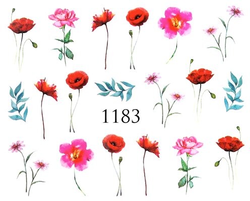 

Водные наклейки для ногтей - №1183, Raisin