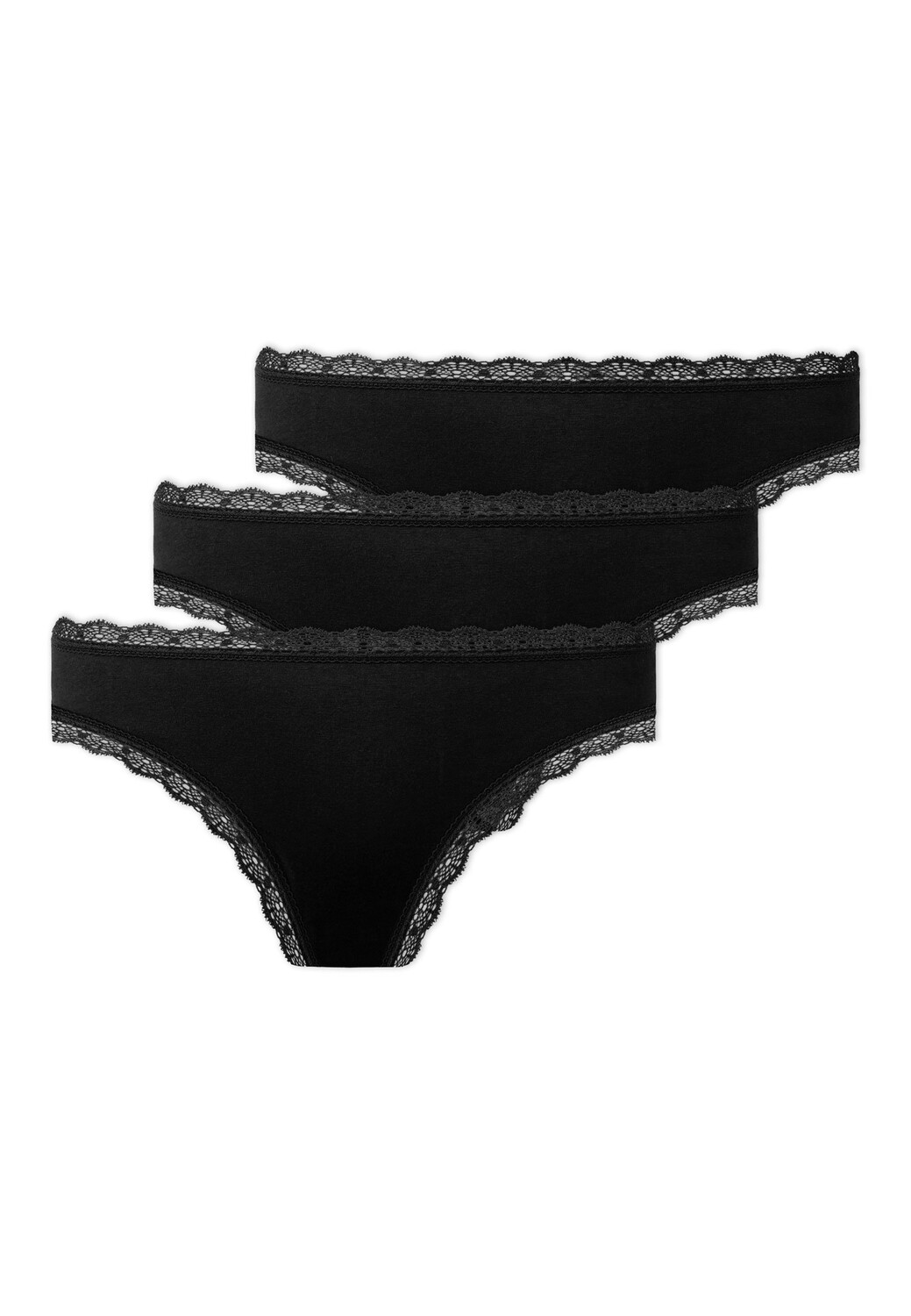 

Стринги SNOCKS Tangas mit Spitze aus Bio Baumwolle 3 шт, черный