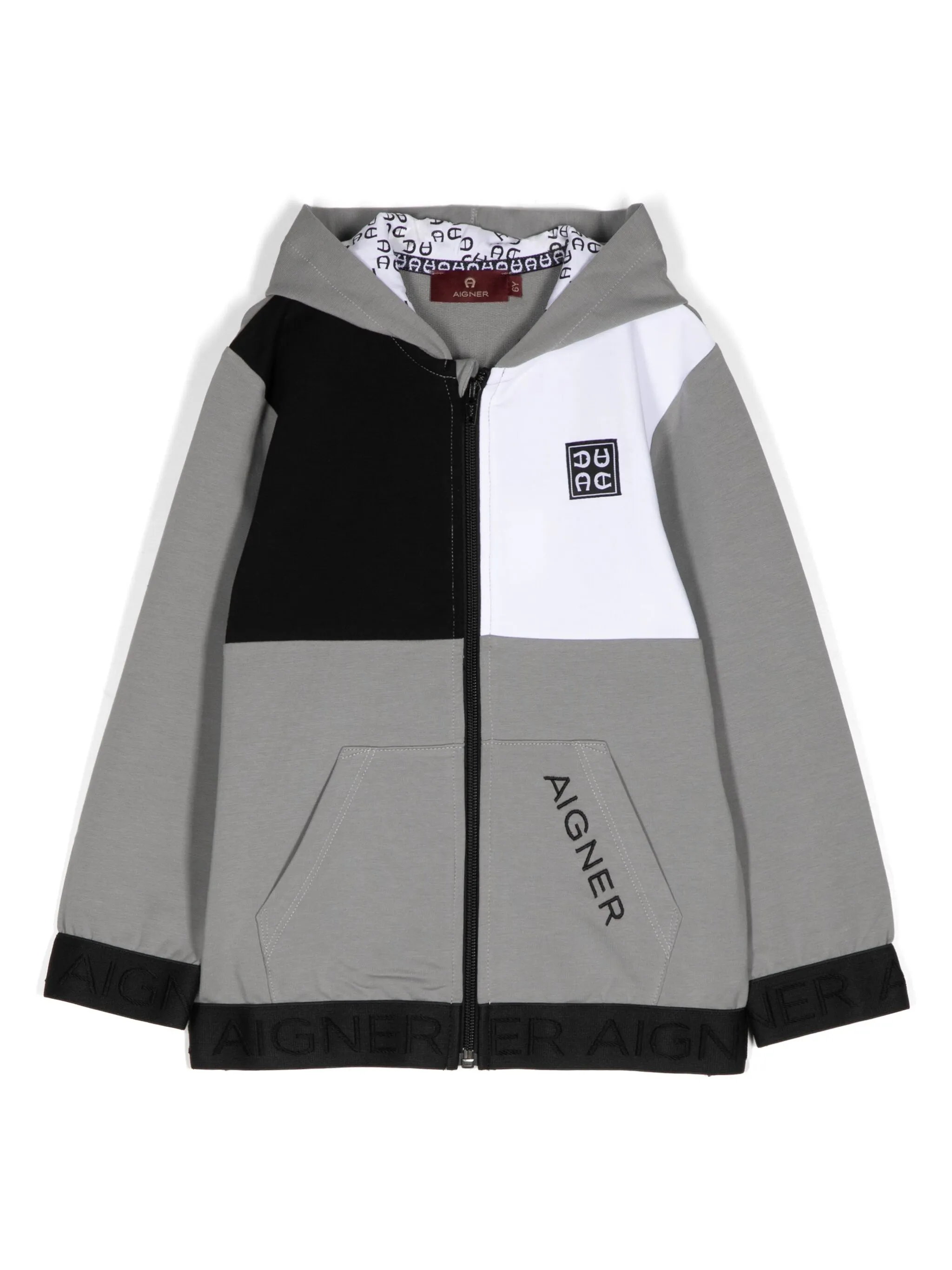 

Куртка с капюшоном и вышитым логотипом Aigner Kids, серый