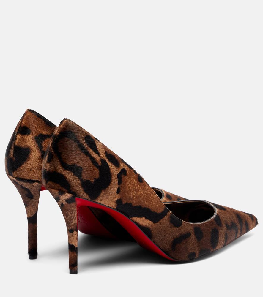 Туфли-лодочки Miss Z 80 из телячьей кожи с леопардовым принтом Christian Louboutin, Brown/Lin Brown — фото 2