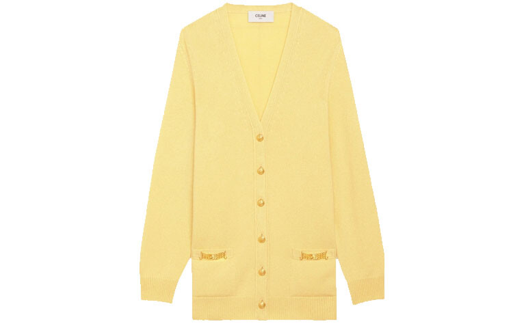 

Кашемировый свитер женский желтый Celine