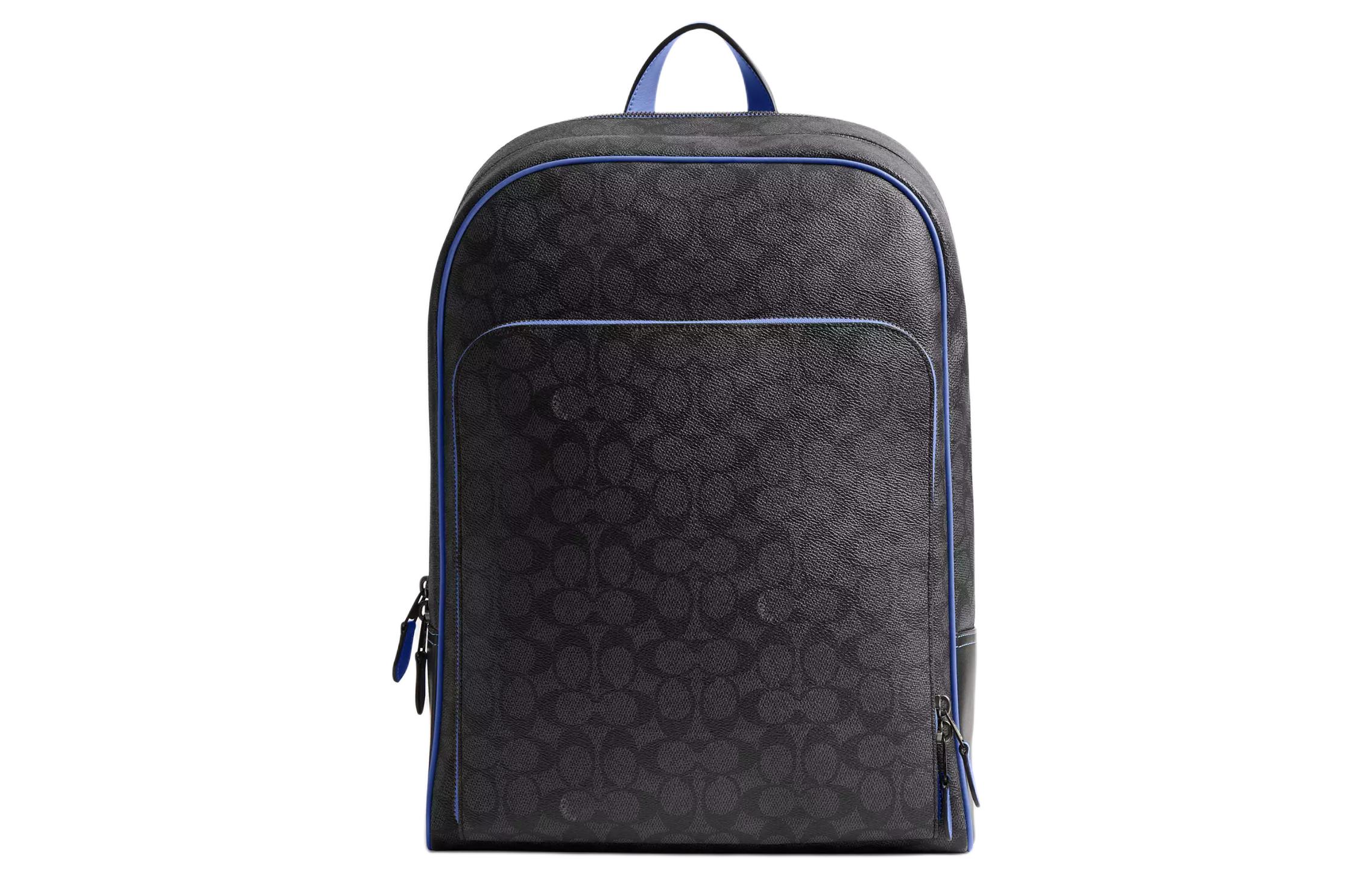 

Рюкзак Gotham Canvas Backpack Tubas мужской угольный и голубичный COACH