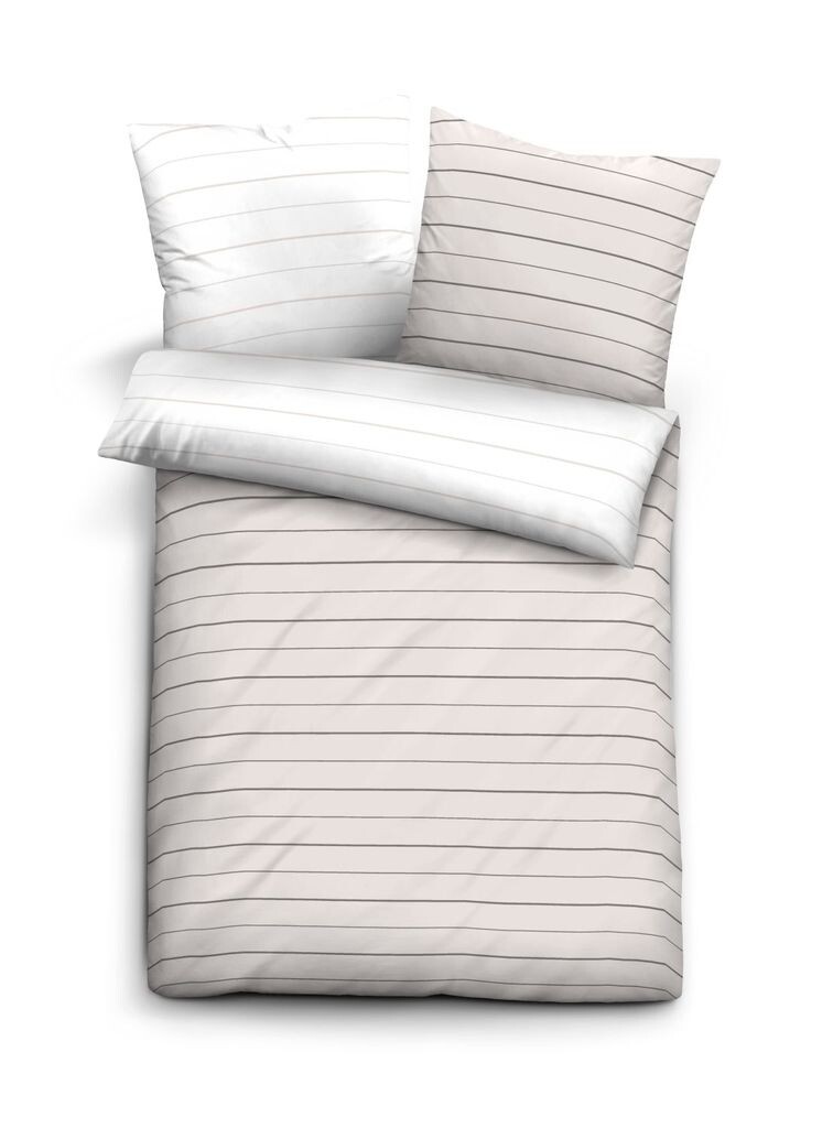 

Biberna Mako сатиновое постельное белье "STRIPES - MIX & MATCH" TAUPE 80х80 см