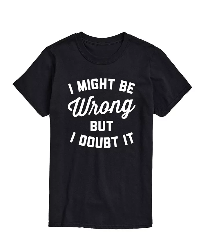 

Мужская футболка с коротким рукавом "Might Be Wrong But Doubt It" AIRWAVES, черный