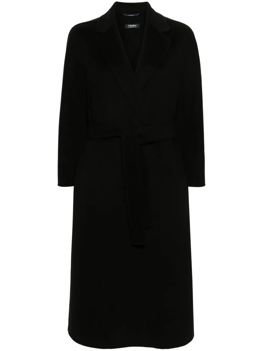 

Шерстяное пальто с поясом 'S Max Mara, черный