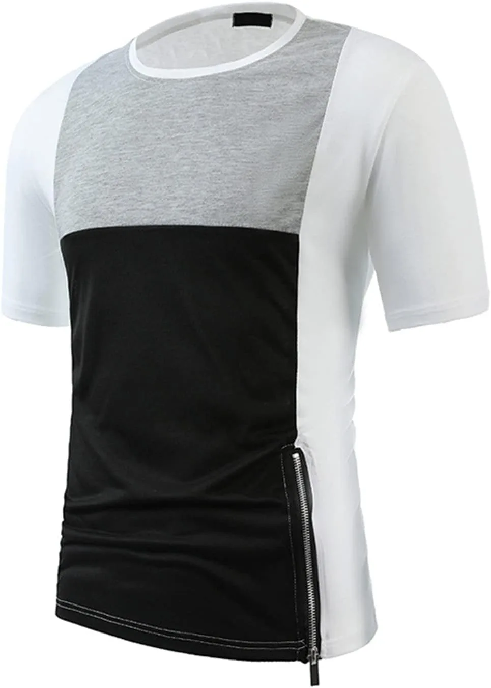 Мужская футболка для тренировок Muscle Workout с боковой молнией Slim Fit — фото 2