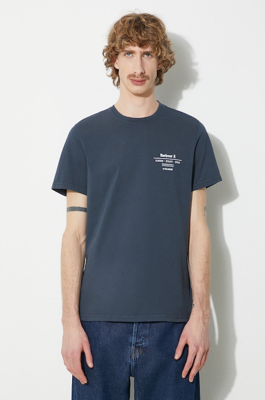 

Футболка хлопковая Hickling Tee Barbour, темно-синий