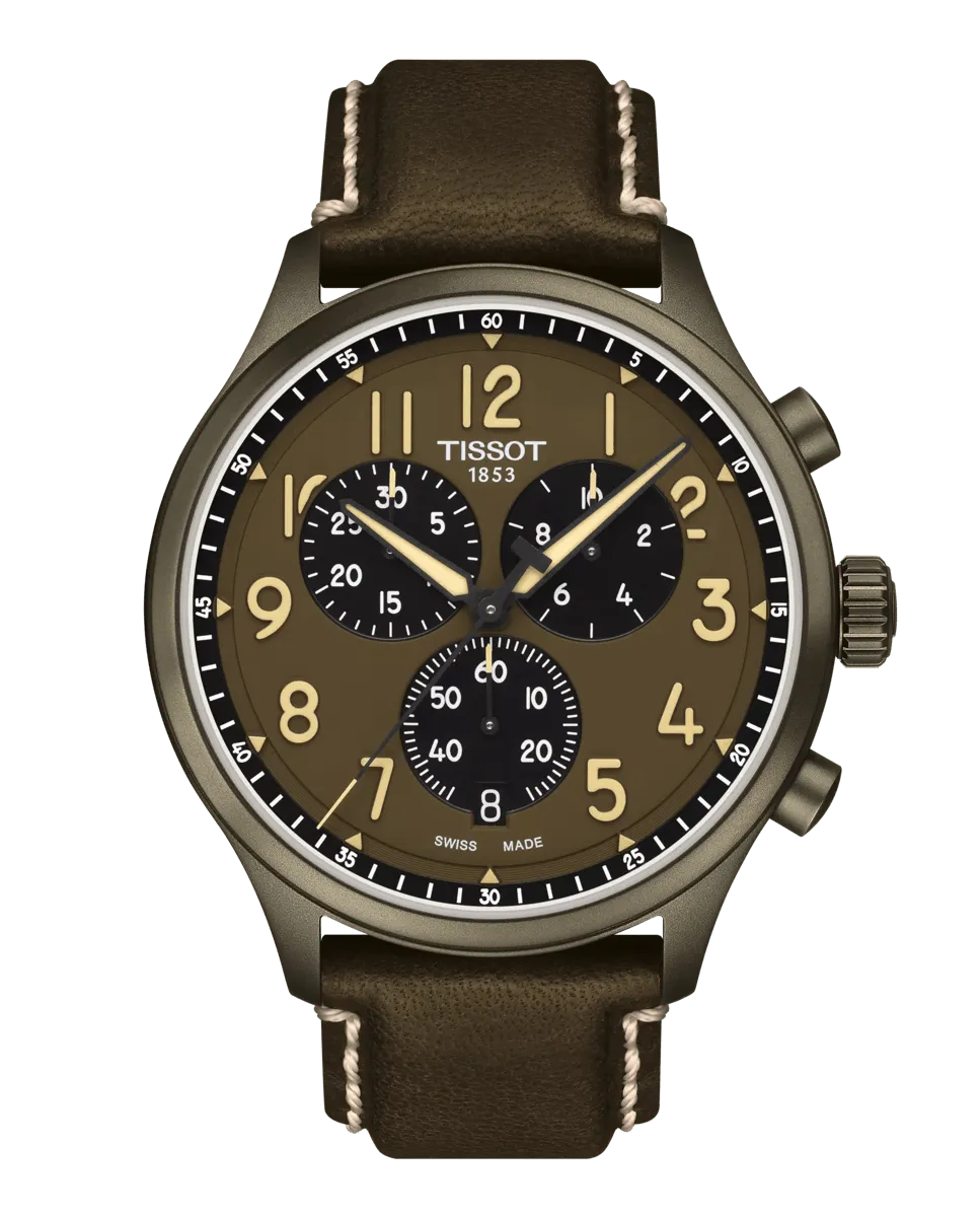 

Мужские часы Chrono XL collection в зеленой коже Tissot, зеленый