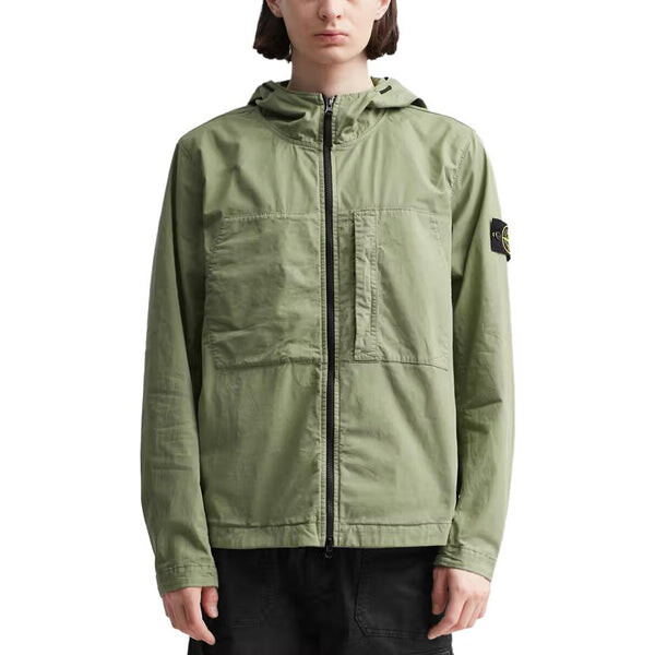 Куртка supima cotton twill stretch hooded jacket 'sage' Stone Island, зеленый — фото 3