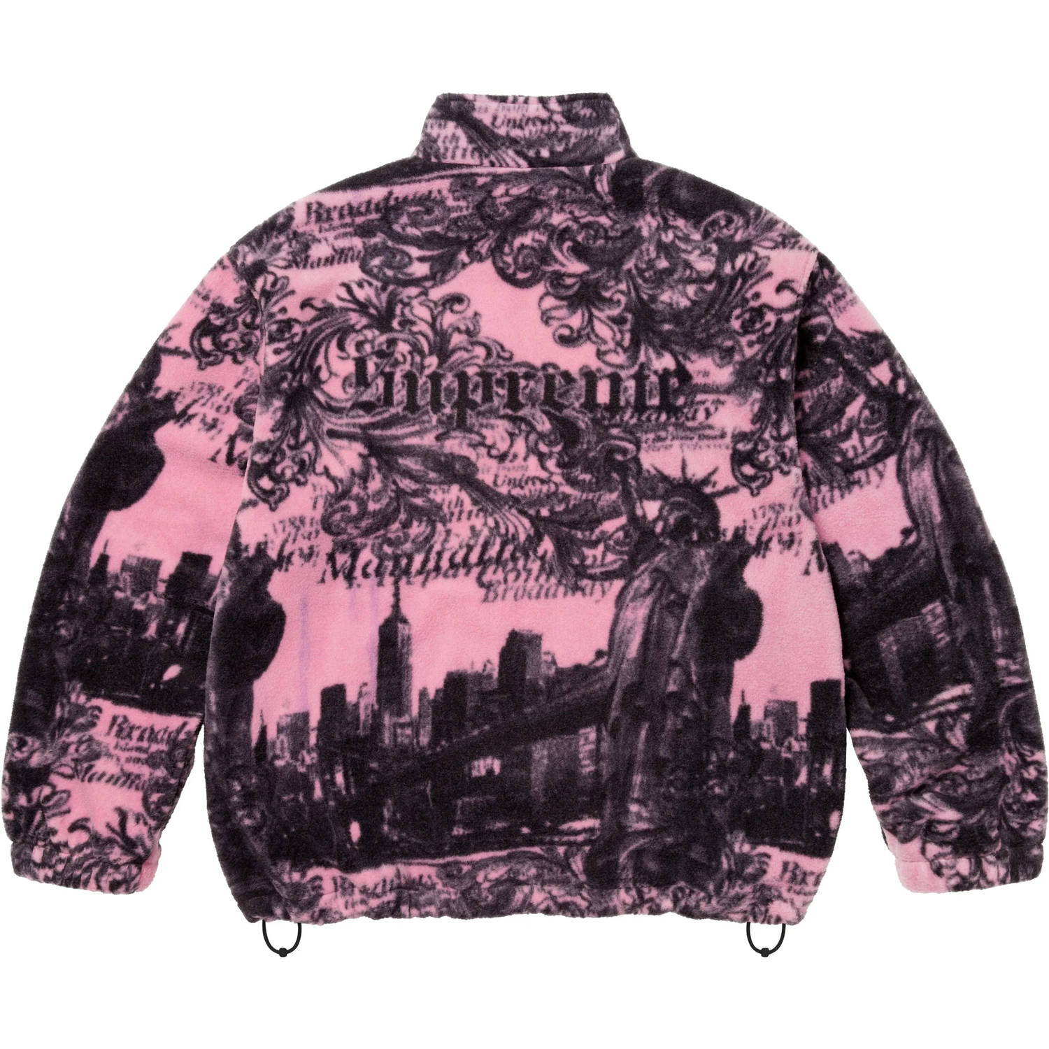 Флисовая куртка New York, осень-зима 2025, неделя 2016, унисекс Supreme, розовый/розовый — фото 4
