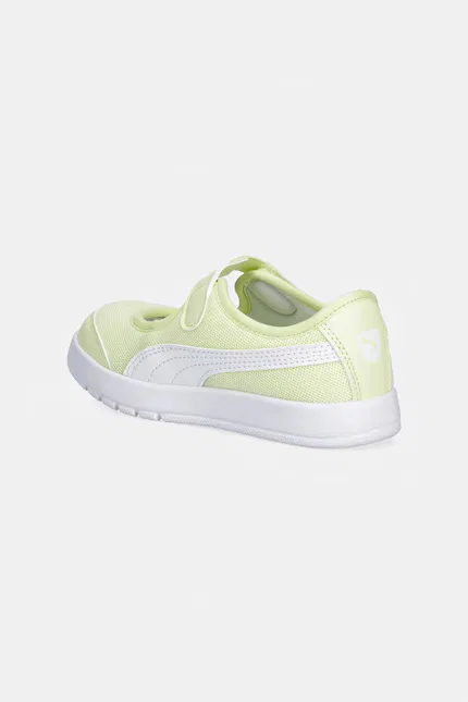 Кроссовки детские Courtflex v3 Lina V Puma, зеленый — фото 3