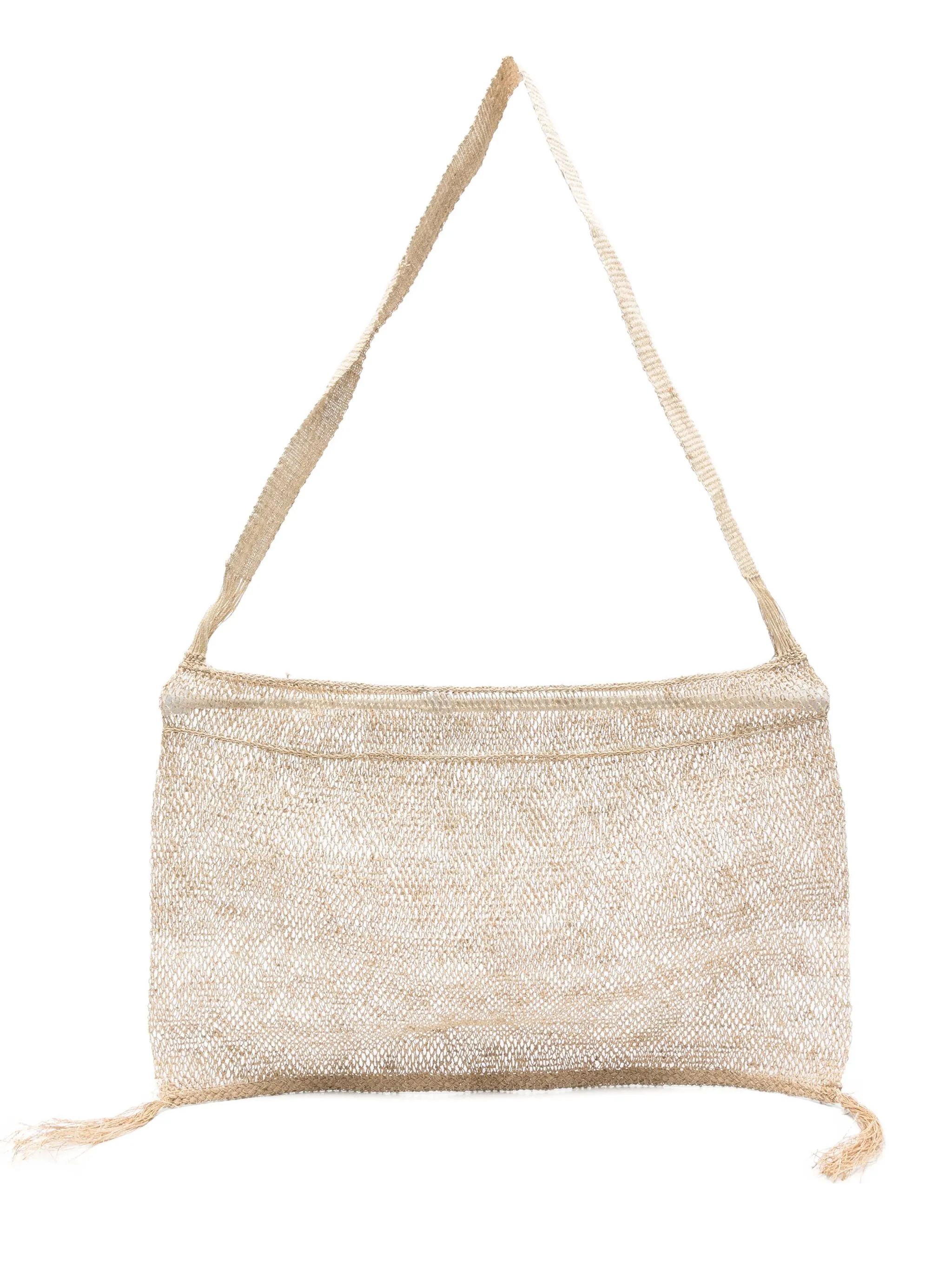 

Сетчатая сумка-тоут с кисточками Slo_Hand_Made, нейтральный