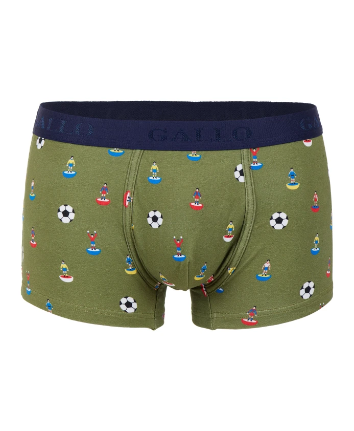 

Мужские зеленые хлопковые боксерские шорты с футбольным рисунком Gallo, мультиколор