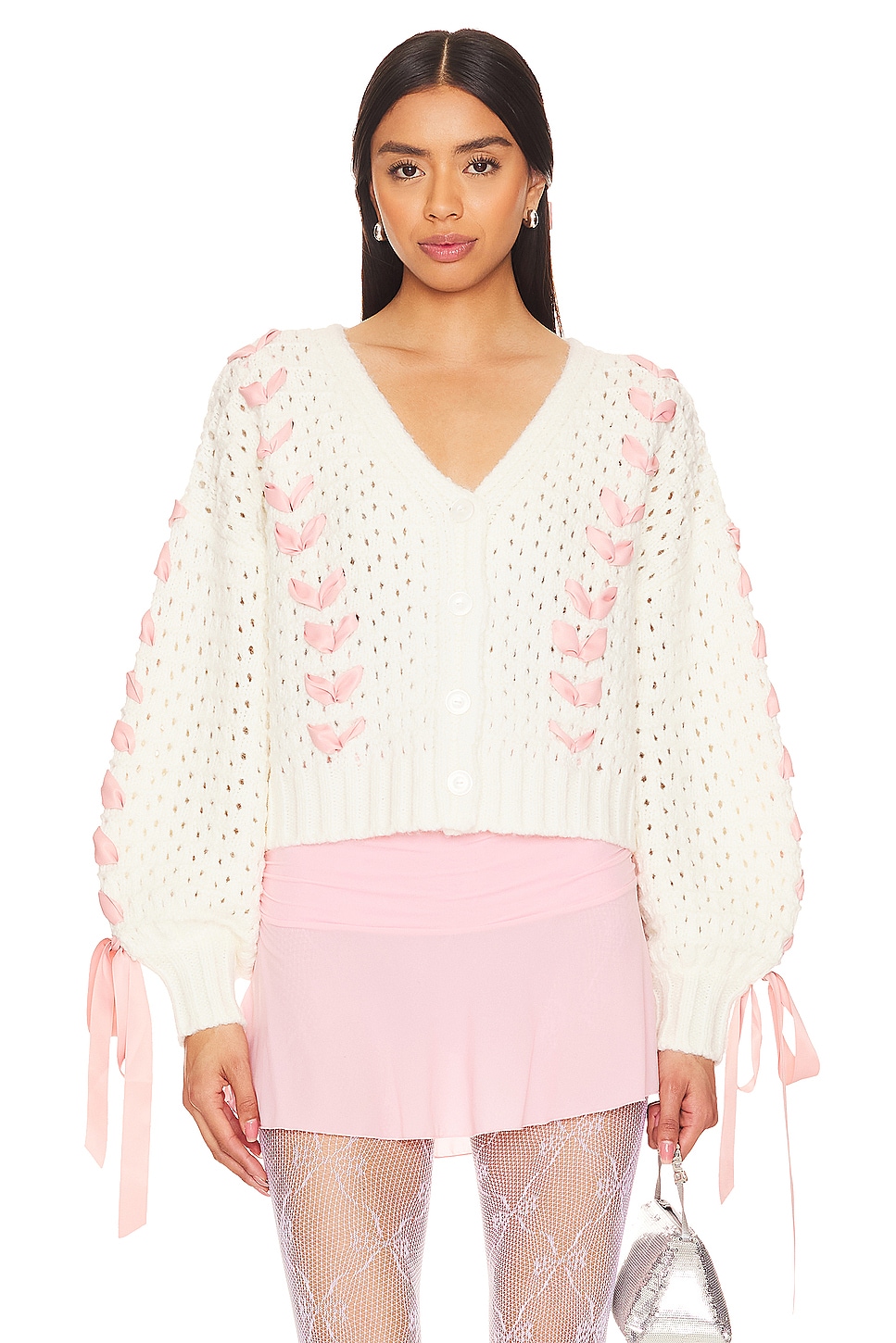 

Кардиган в лавровом цвете For Love & Lemons, белый