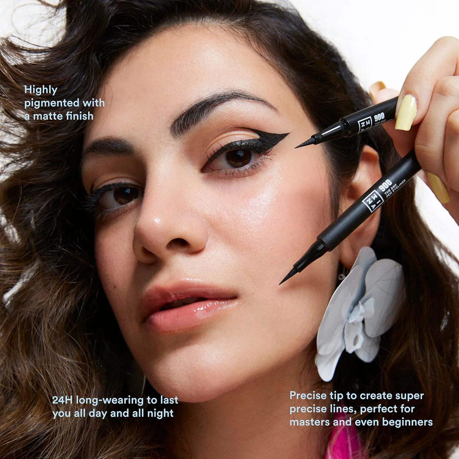 Жидкая подводка-фломастер «The 24H Pen Eyeliner 900» от 3INA MAKEUP 3Ina — фото 4