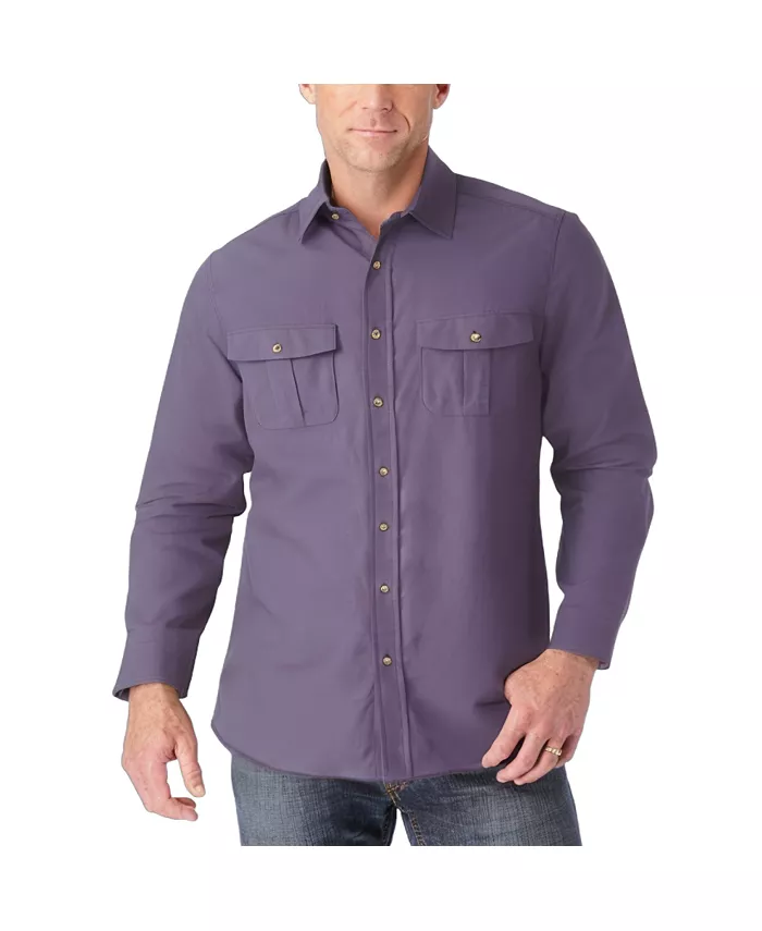 

Фланелевая рубашка Big & Tall Signature однотонная KingSize, фиолетовый