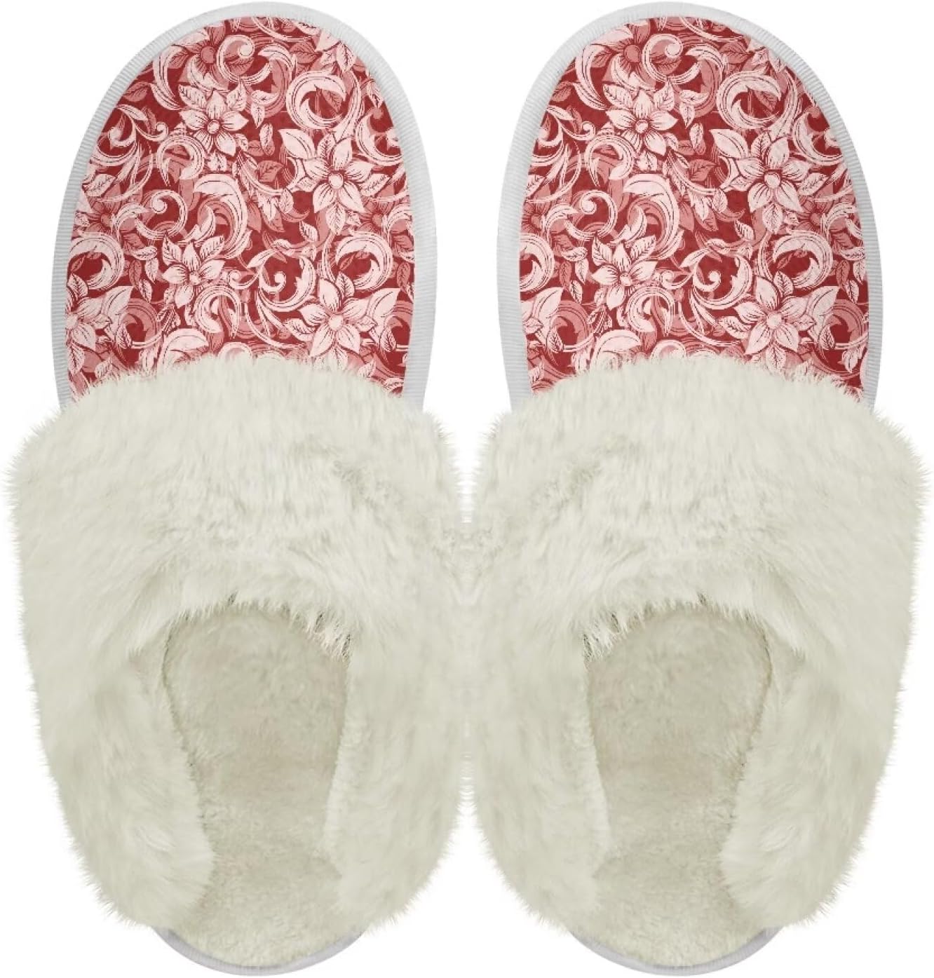 

Хлопковые тапочки с пушистыми краями, домашние тапочки для дома и улицы, хлопковые тапочки унисекс Pjheqoxe, розовый