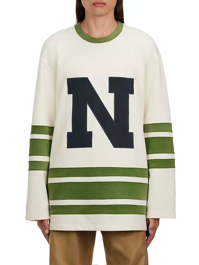 

Хлопковая толстовка с круглым вырезом Ringer Nahmias, белый