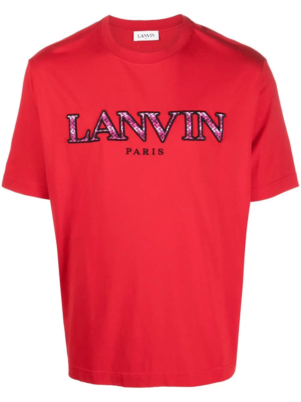 

Футболка с вышитым логотипом Lanvin, красный