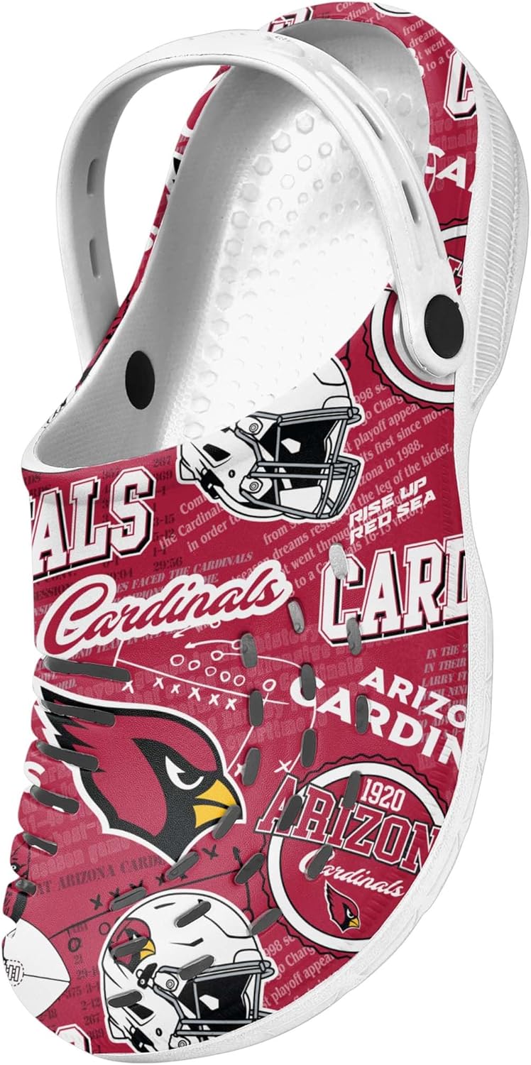 Сабо с ремешком FOCO Arizona Cardinals NFL для мужчин с историческим принтом, Arizona Cardinals Historic Print With Strap — фото 3