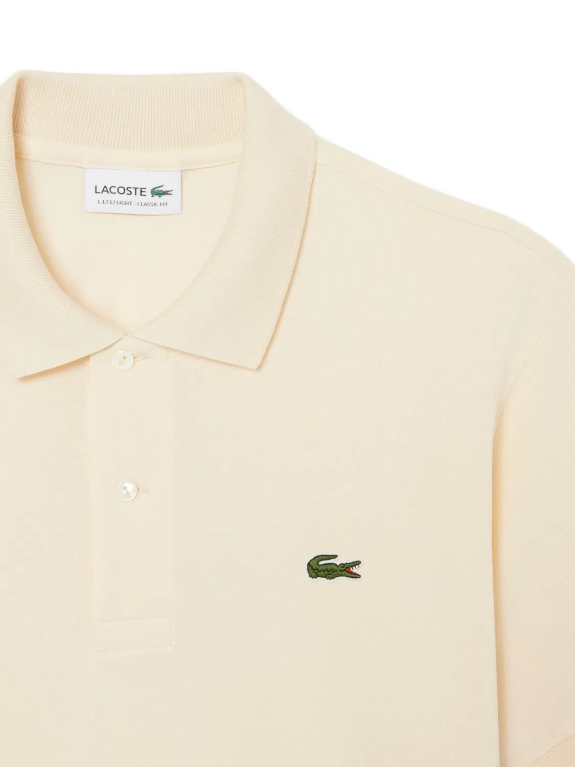 Рубашка поло с логотипом Lacoste, бежевый — фото 4