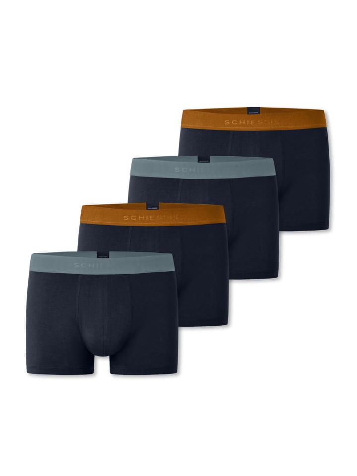 

Schiesser Длинные шорты / брюки из хлопка 95/5 темно-синего цвета