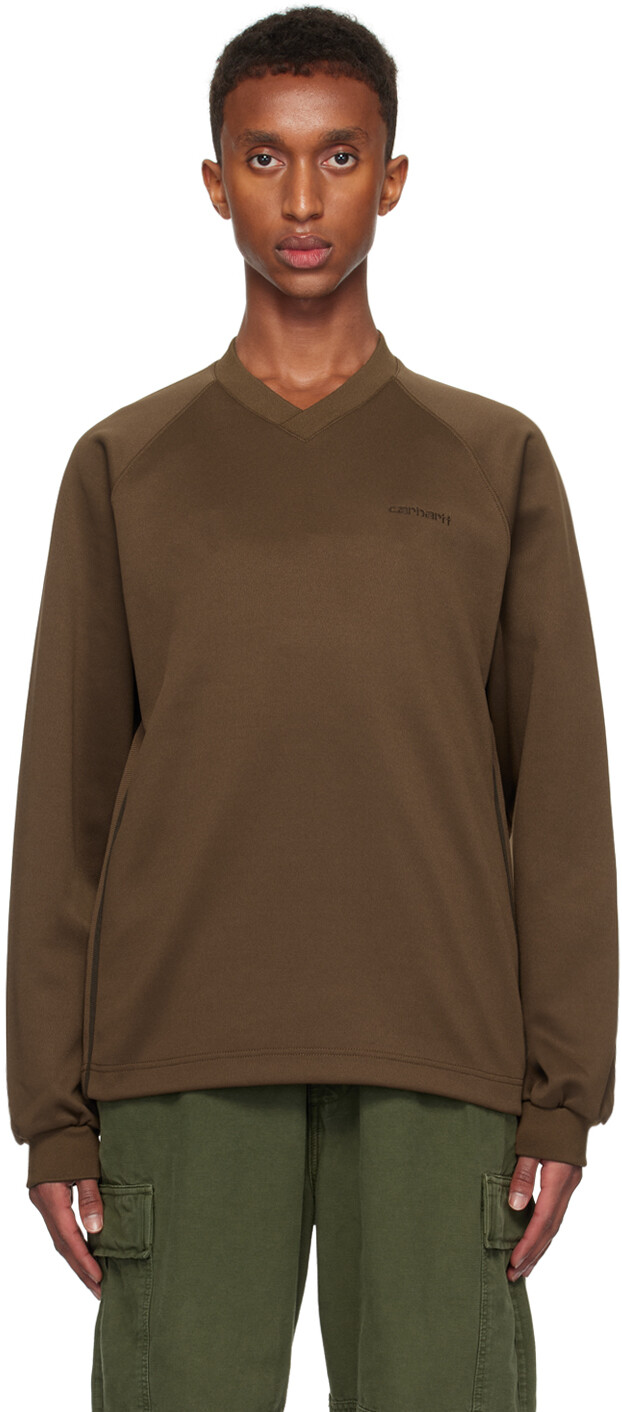 

Коричневый свитшот Bolan с V-образным вырезом Carhartt Work In Progress