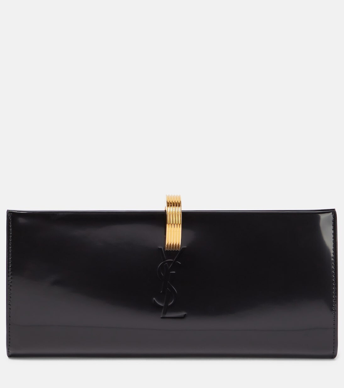 

Кожаный клатч daria minaudiere Saint Laurent, черный