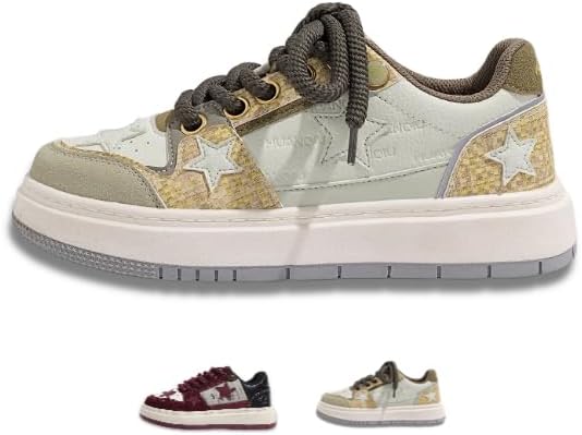 

Ретро кроссовки бордового цвета с массивной подошвой для женщин и мужчин, модные стильные платформенные кеды для скейта и прогулок Acaritouch