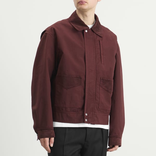 Бомбер из окрашенного хлопка Dries Van Noten, бордовый — фото 2