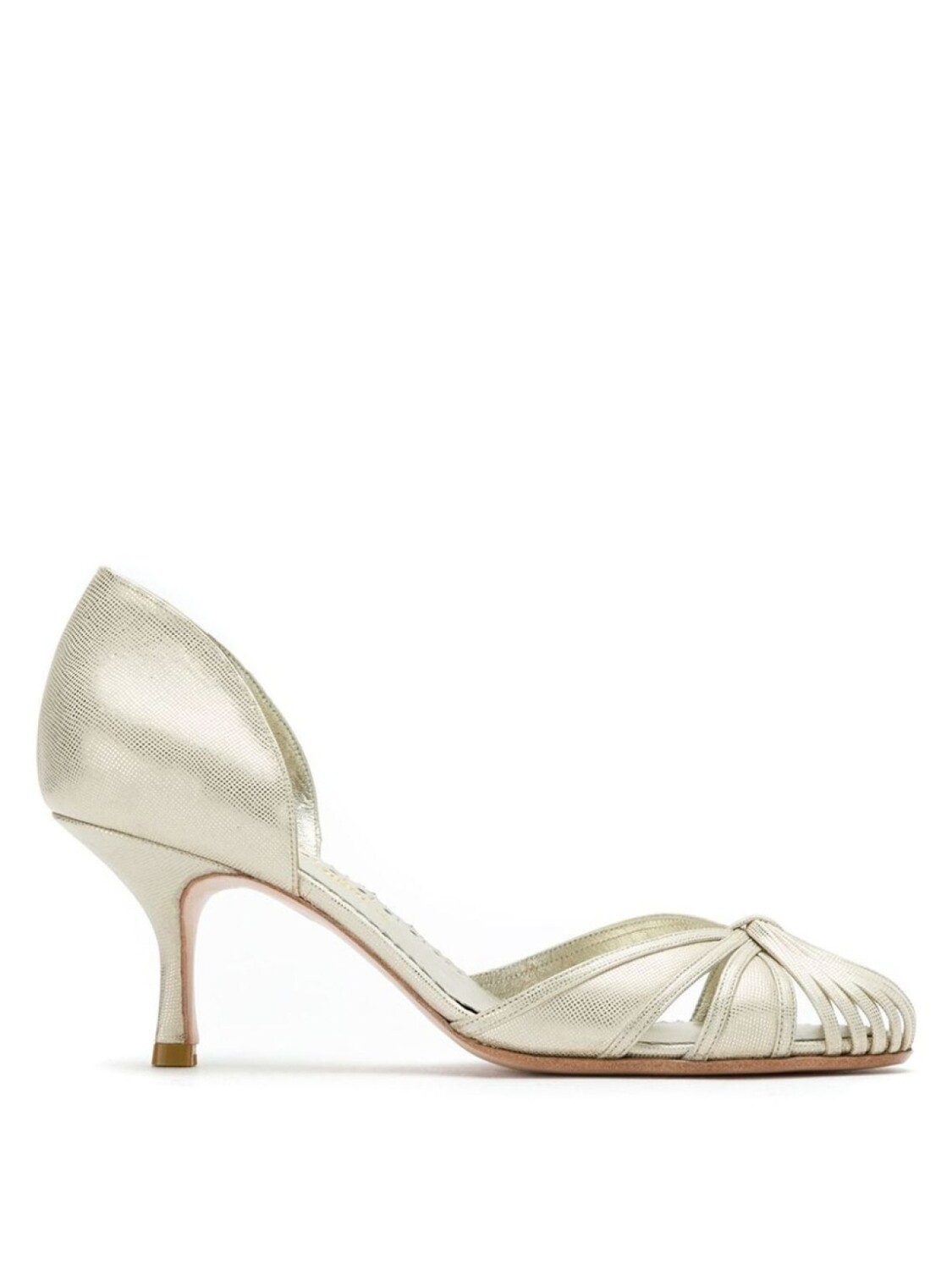 

Sarah Chofakian leather pumps, нейтральный цвет