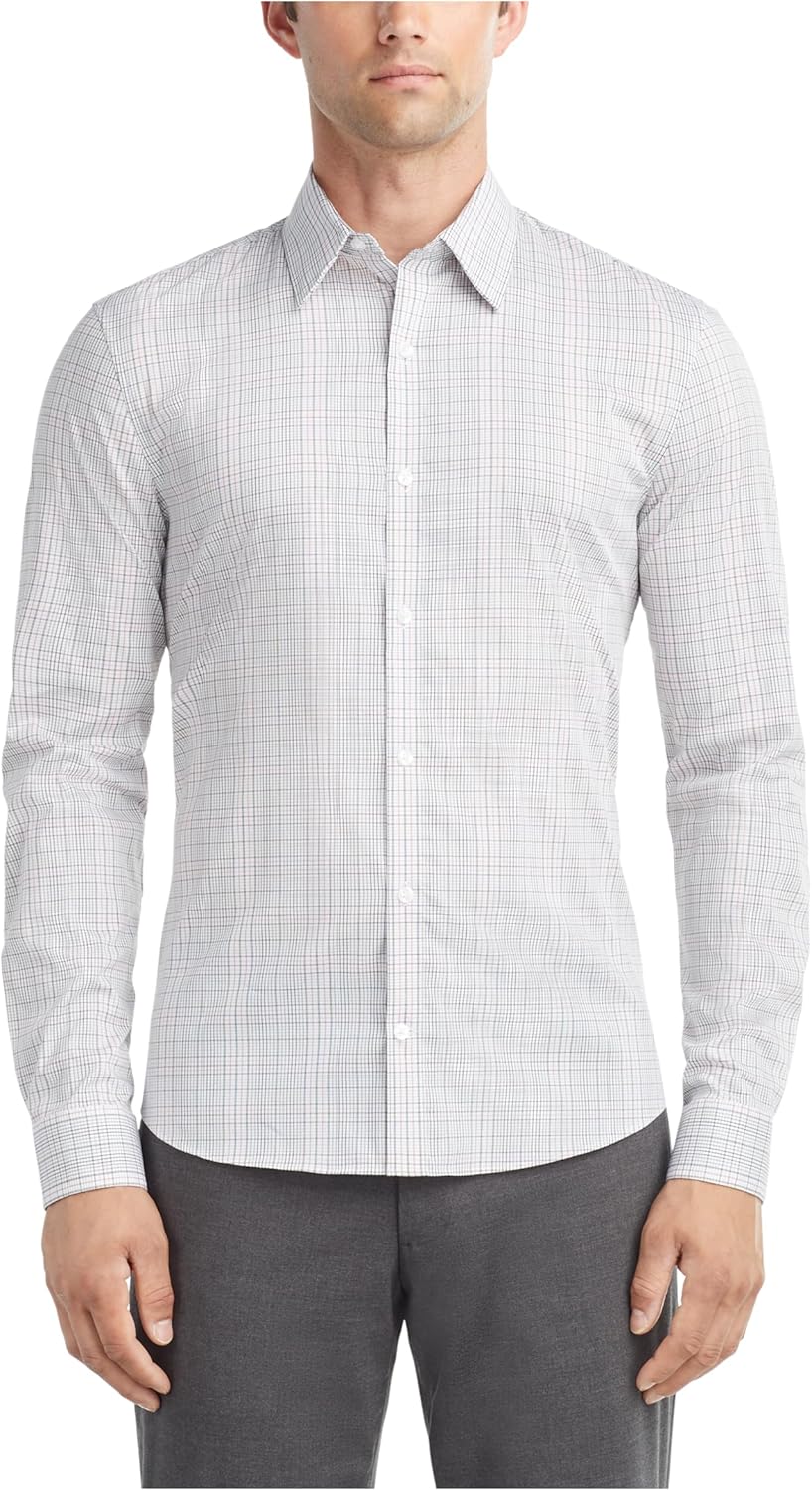 Мужская рубашка Calvin Klein Extreme Slim Fit Stain Shield, Rose Multi — фото 3