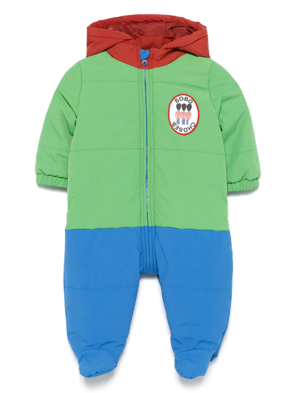 

Дутый комбинезон в стиле колор-блок BOBO CHOSES, зеленый