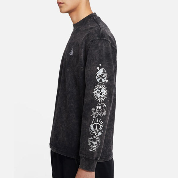 Футболка acg mens long-sleeve top long sleeves black Nike, черный — фото 4