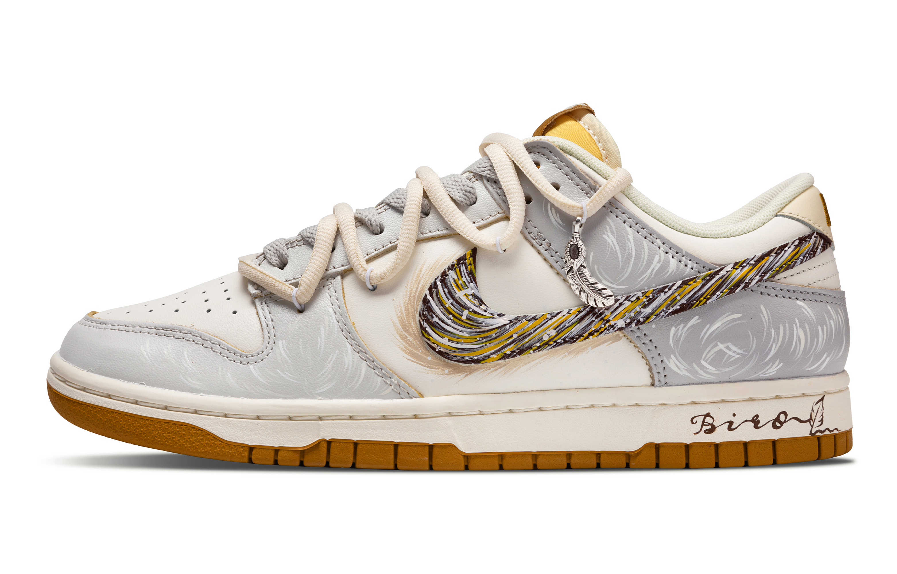 

Кроссовки для скейтбординга Dunk Wings с противоскользящим покрытием, износостойкие, мужские, цвета экрю Nike, Ecru