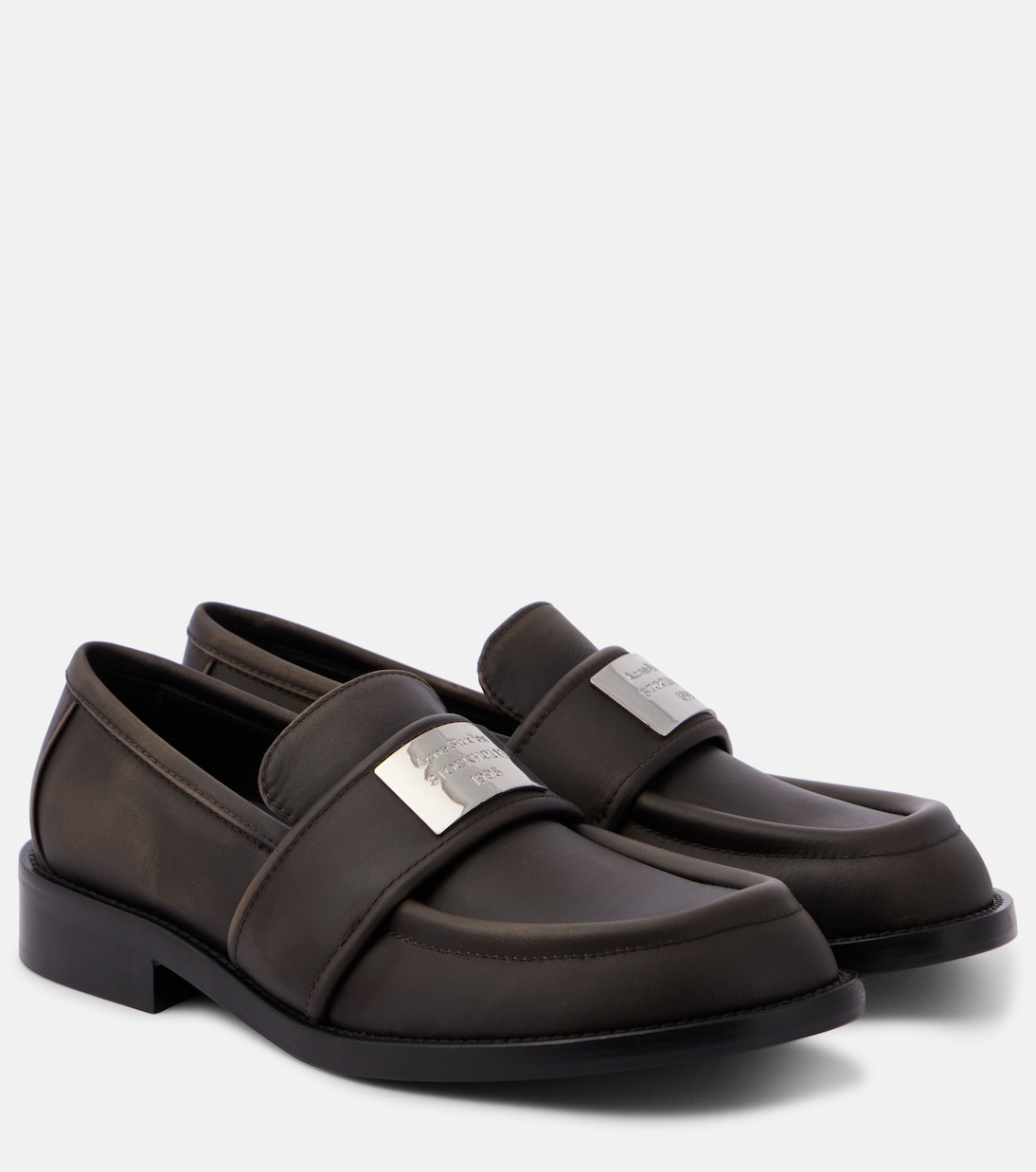 Лоферы с логотипом Acne Studios, коричневый