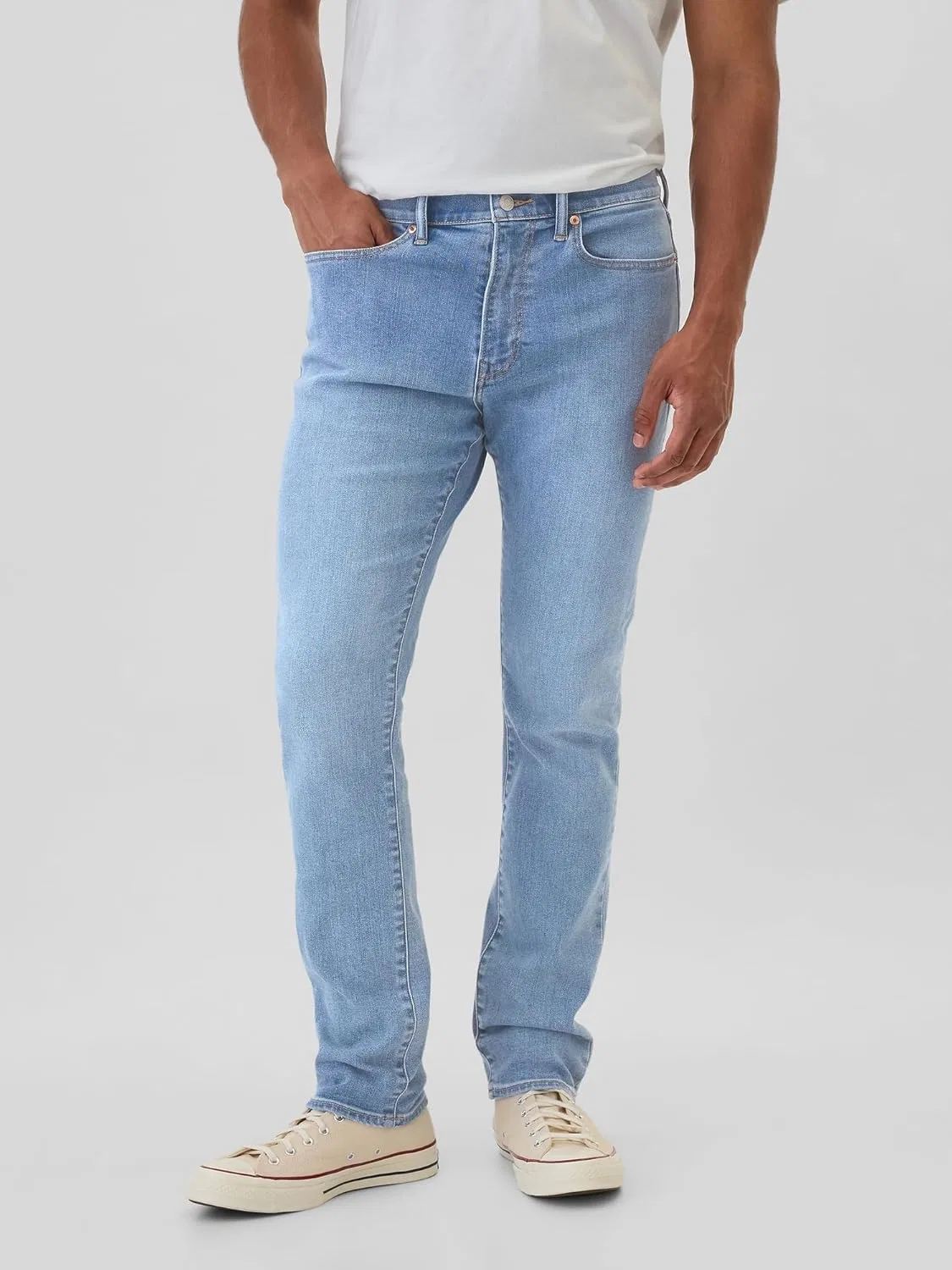 Джинсы GAP Athletic Slim Fit, Light Wash — фото 3