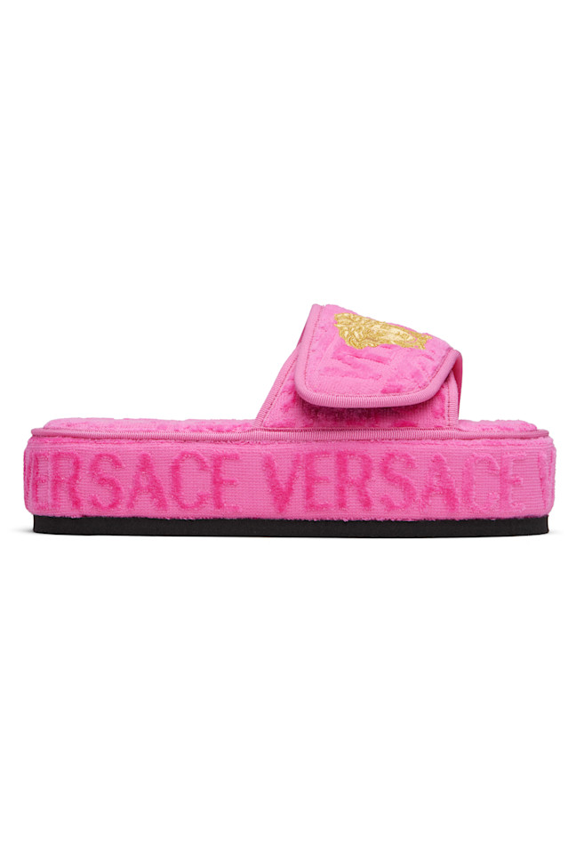 Тапочки "I heart baroque" Versace, цвет fuxia