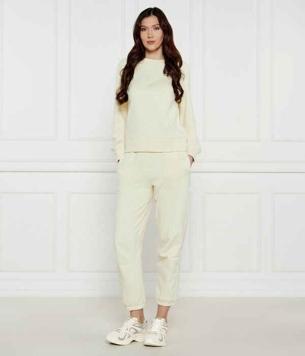 Кроссовки кожаные Michael Kors Leo Trainer, бежевый — фото 2