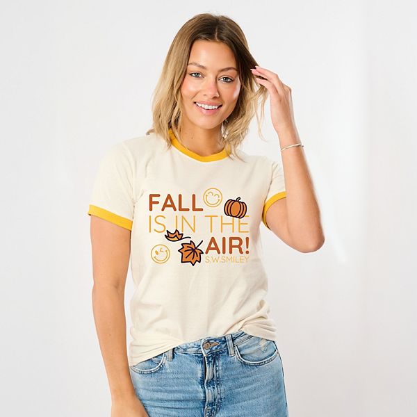 

SWSmiley fall is in the air - женская футболка с контрастной окантовкой Simply Sage Market, Vintage Mustard