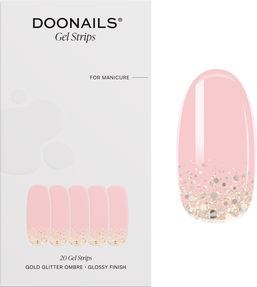 

УФ-лак для ногтей Doonails UV Gel Strips Gold Glitter Ombre